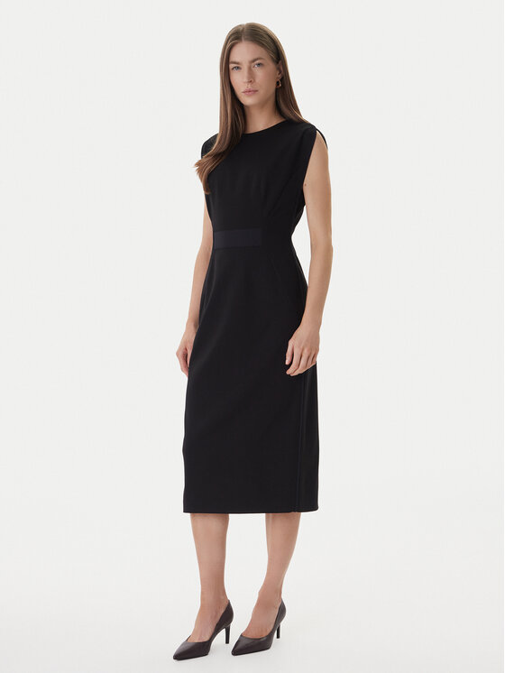 BOSS Sukienka koktajlowa Detira1 50551898 Czarny Slim Fit