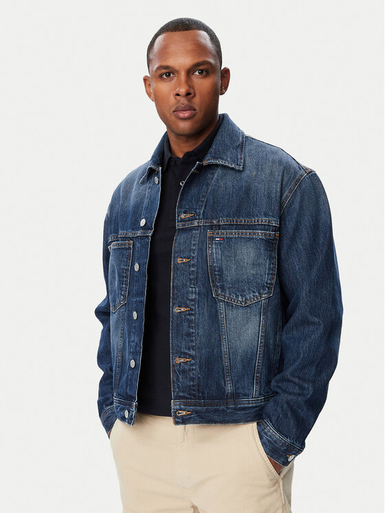 Tommy Jeans Kurtka jeansowa Archive DM0DM23574 Niebieski Regular Fit