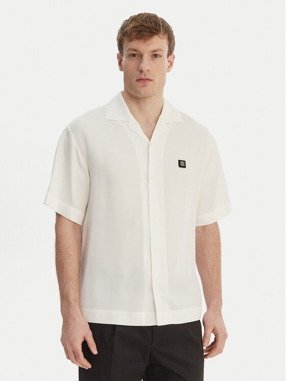 HUGO Koszula Espino 50560593 Écru Oversize