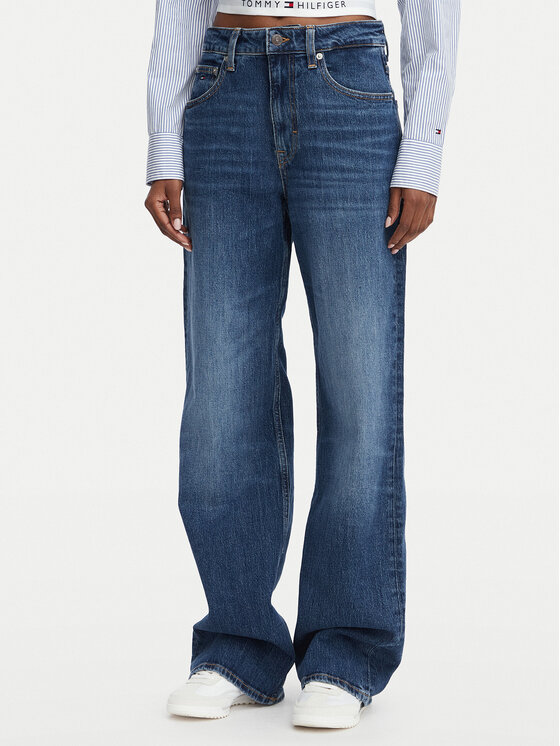 Tommy Jeans Jeansy MIA MR DW0DW23078 Granatowy Relaxed Fit