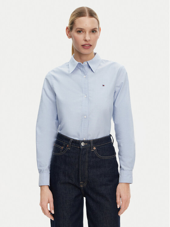 Tommy Hilfiger Koszula WW0WW46111 Niebieski Relaxed Fit
