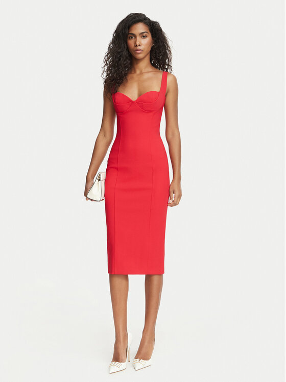 Elisabetta Franchi Sukienka koktajlowa AB-002-67E2-V470 Czerwony Fitted Fit