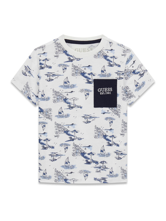 Guess T-Shirt N6GI03 K8HM4 Biały Regular Fit