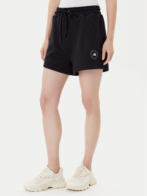 adidas by Stella McCartney Szorty sportowe True Casuals IK9093 Czarny Loose Fit