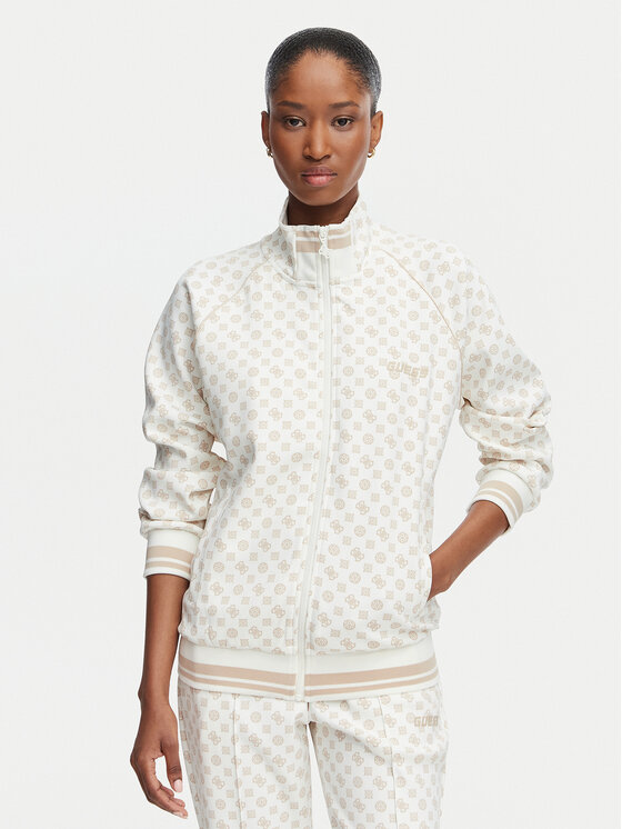 Guess Bluza V5YQ03 KB212 Kremowy Regular Fit