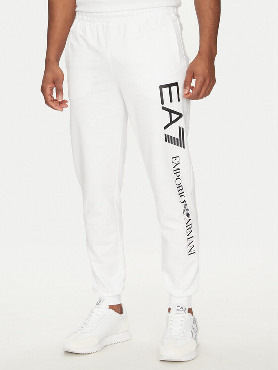 EA7 Emporio Armani Spodnie dresowe 7M000571 AF13512 M0003 Biały Regular Fit