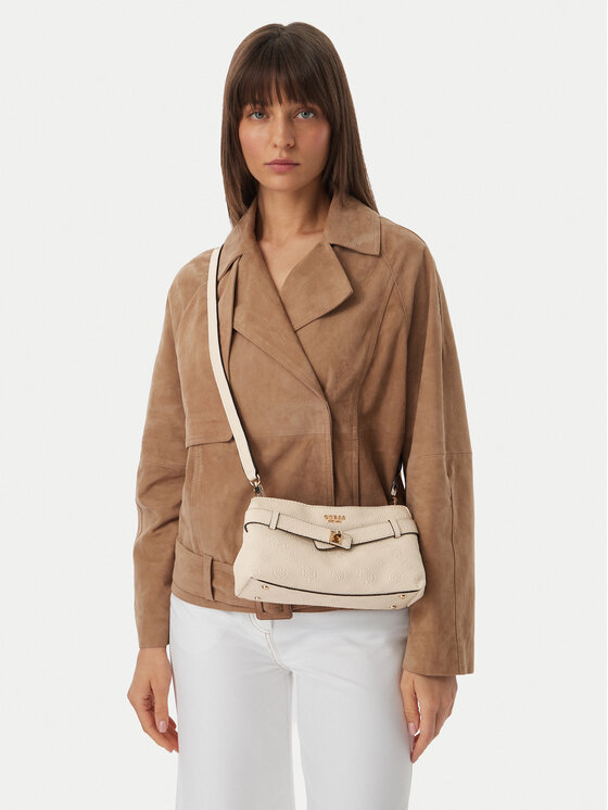 Guess Torebka Ella Logo Mini HWPD97 46730 Beżowy jasny