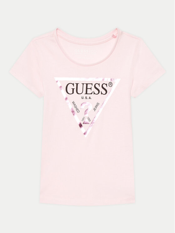 Guess T-Shirt K73I56 K8HM0 Różowy Regular Fit