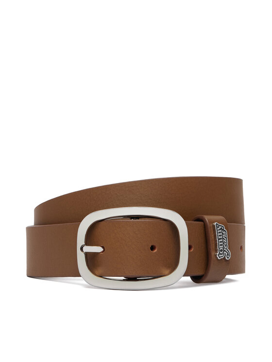 Tommy Jeans Pasek Tjw Oval 3.0 Buckle AW0AW18812 Brązowy
