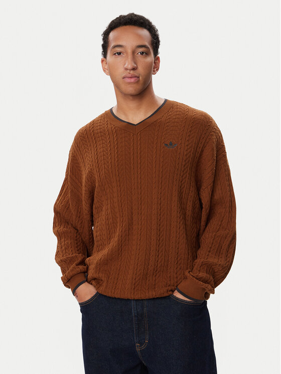 adidas Sweter KR6506 Pomarańczowy Loose Fit