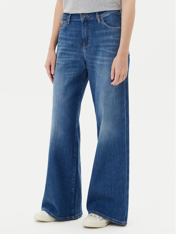 Guess Jeans Jeansy W5YA0O D0021 Niebieski Wide Leg