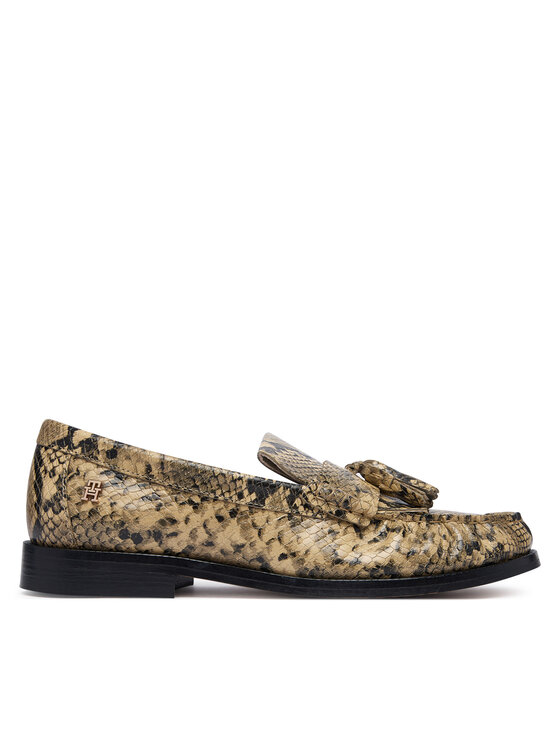Tommy Hilfiger Mokasyny Th Loafer Tassel Snake FW0FW09500 Beżowy