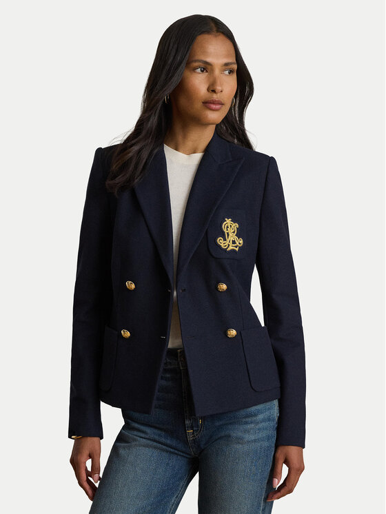LAUREN RALPH LAUREN Marynarka 200P14021002 Granatowy Regular Fit