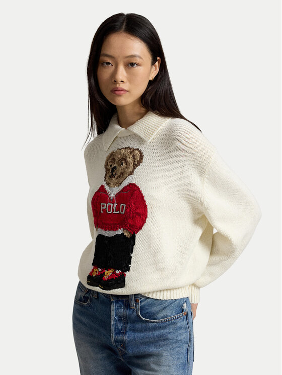 Polo Ralph Lauren Sweter 211B17764001 Kremowy Regular Fit