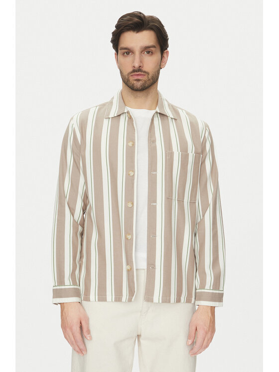 Marc O'Polo Koszula 522 7348 74184 Beżowy Relaxed Fit