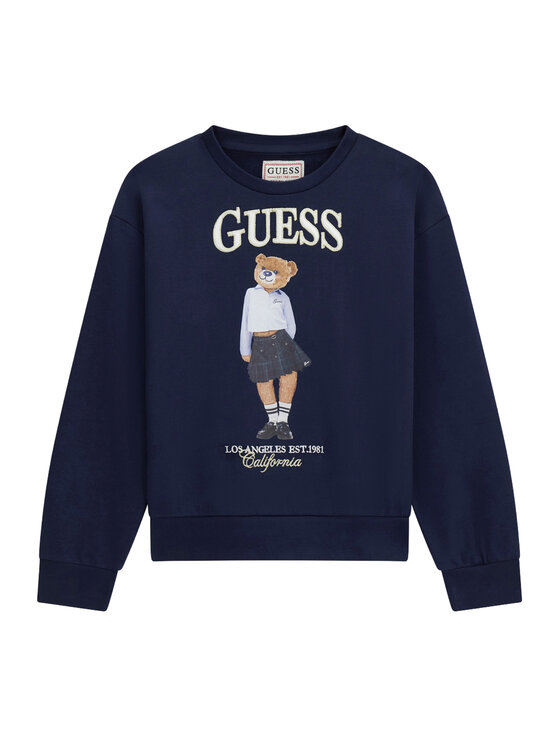 Guess Bluza J6YQ01 K4419 Granatowy Regular Fit