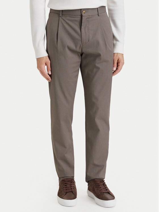 Tommy Hilfiger Chinosy Denton MW0MW44824 Beżowy ciemny Straight Fit