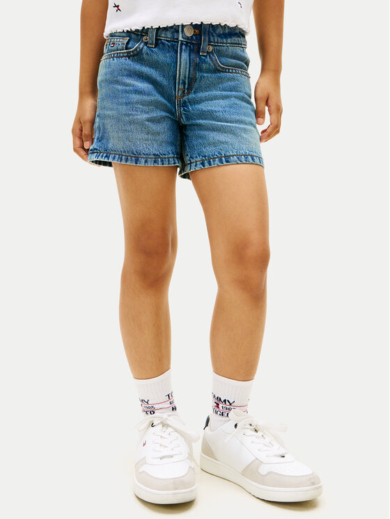 Tommy Hilfiger Szorty jeansowe KG0KG09132 Niebieski Regular Fit