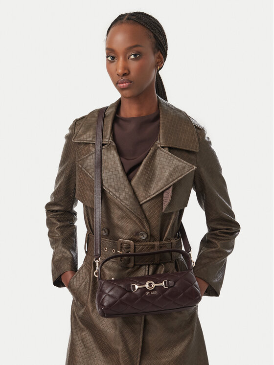 Guess Torebka Frances Mini HWQG22 41720 Brązowy