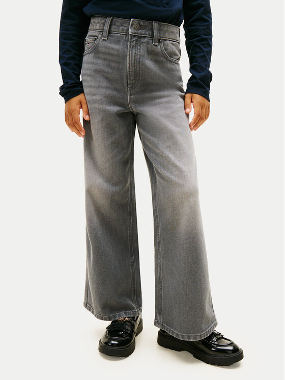Tommy Hilfiger Jeansy Mabel KG0KG09286 Szary Wide Leg