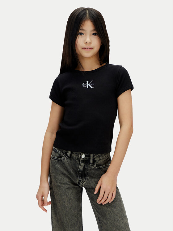Calvin Klein Jeans T-Shirt LVCKSJB11G Czarny Regular Fit
