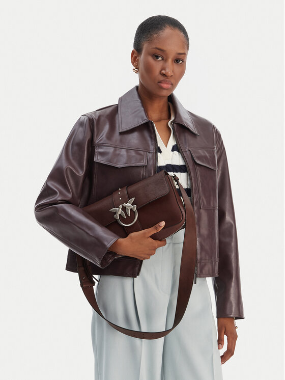 PINKO Torba Love One Slouchy Zip Classic AI 25-26 PLTT 105081 A2JG Brązowy