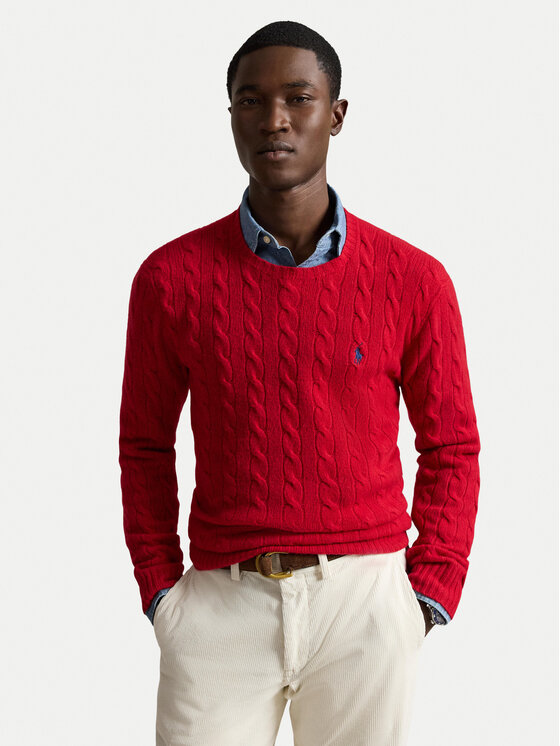 Polo Ralph Lauren Sweter 710876762006 Czerwony Regular Fit