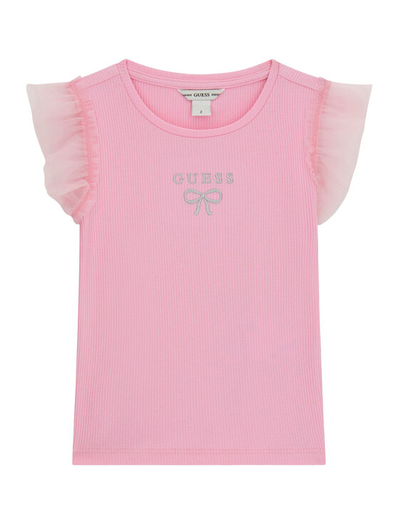 Guess T-Shirt K6RI12 KCU20 Różowy Regular Fit