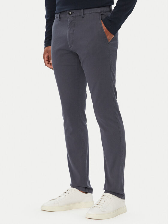 BOSS Chinosy 50566715 Granatowy Slim Fit