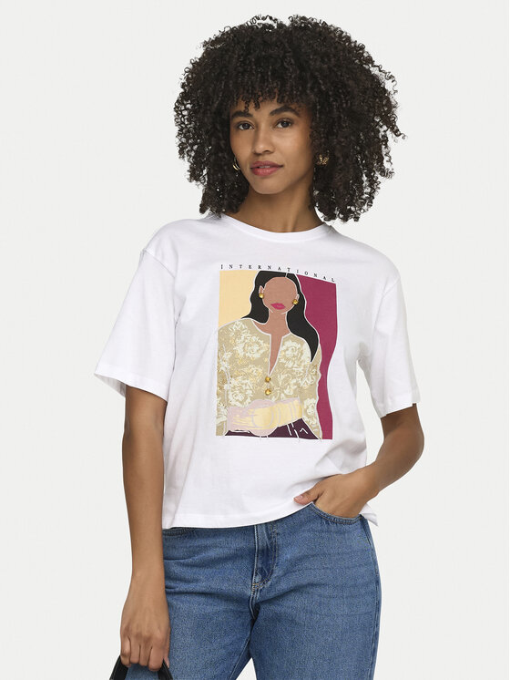 ONLY T-Shirt Susan 15372179 Biały Regular Fit