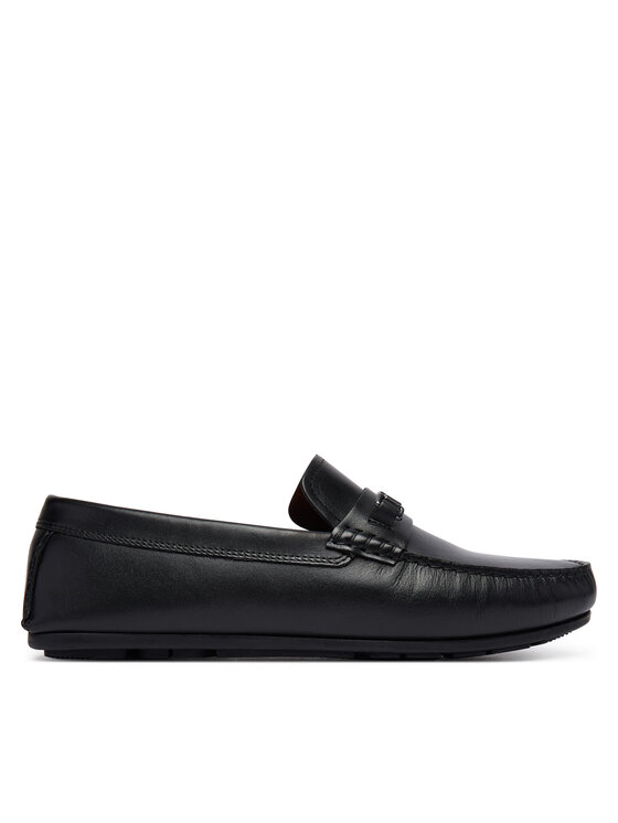 Tommy Hilfiger Mokasyny Flag Lth Hardware Driver FM0FM06089 Czarny