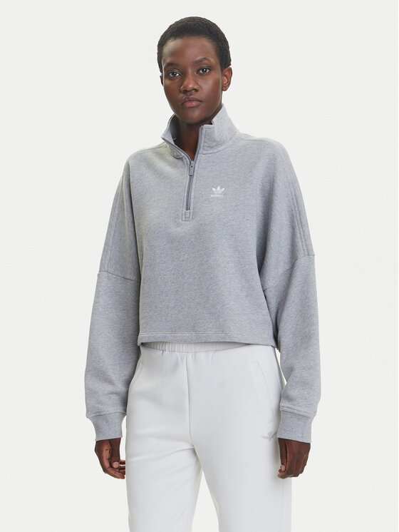adidas Bluza Essentials French Terry IY9681 Szary Oversize