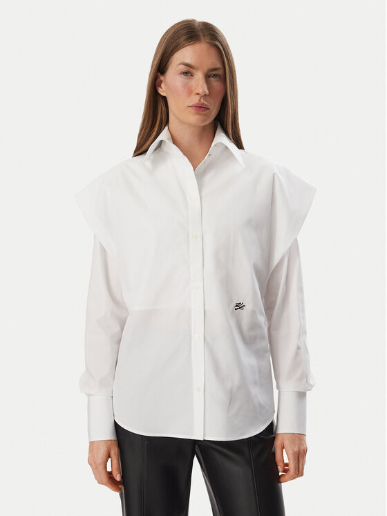 KARL LAGERFELD Koszula B4W11009 Biały Regular Fit