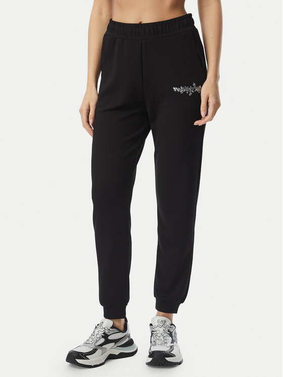EA7 Emporio Armani Spodnie dresowe 7W001661 AF24375 UC001 Czarny Regular Fit