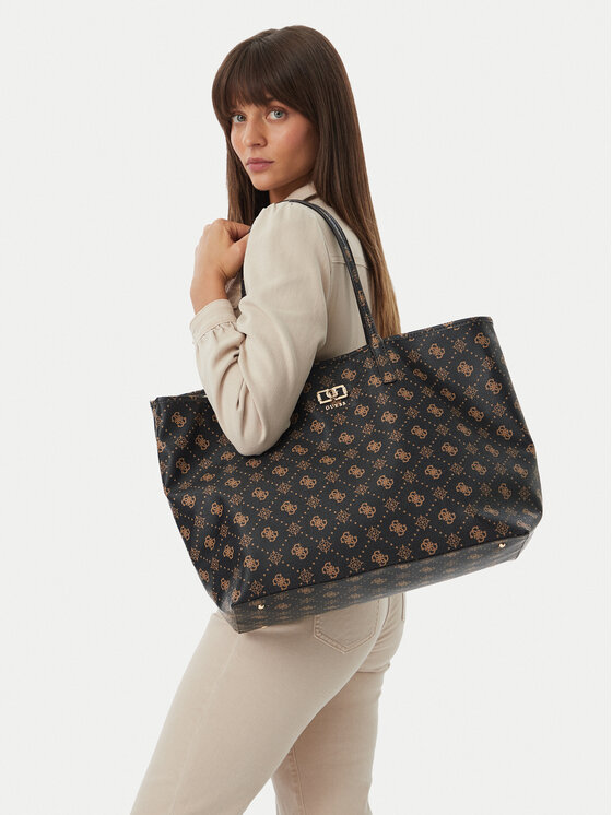 Guess Torebka Emelie Logo HWGP99 28240 Brązowy