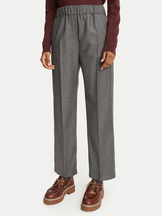 Weekend Max Mara Spodnie materiałowe Hateley 2625136042 Szary Regular Fit