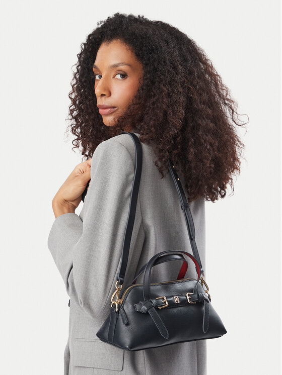 Tommy Hilfiger Torebka Th Buckle Mini Tote AW0AW19034 Granatowy