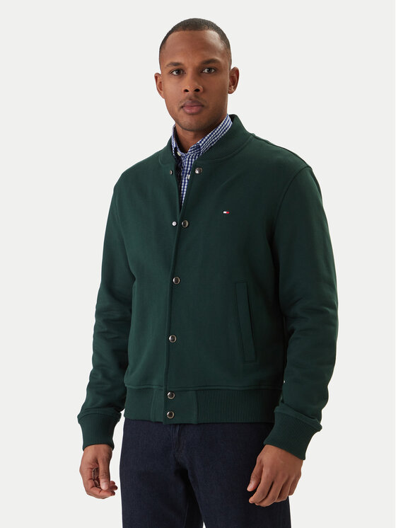 Tommy Hilfiger Kurtka bomber Essential MW0MW42470 Zielony Regular Fit