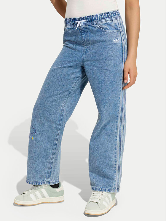 adidas Jeansy Adidas Care Bears Loose Denim Pants KU8337 Niebieski Regular Fit