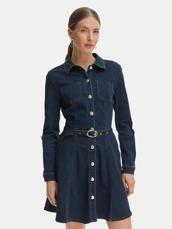 Morgan Sukienka jeansowa 261-RODEX Granatowy Slim Fit