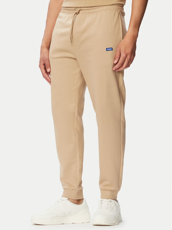 HUGO Spodnie dresowe Napin 50522372 Beżowy Regular Fit