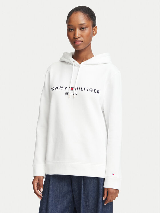Tommy Hilfiger Bluza Heritage WW0WW31998 Biały Regular Fit