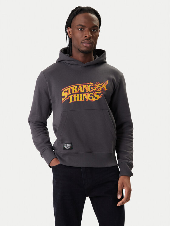 Jack & Jones Bluza Stranger Things 12291655 Szary Relaxed Fit