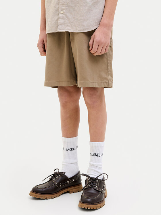 Jack & Jones Junior Szorty materiałowe Tony 12268938 Brązowy Relaxed Fit