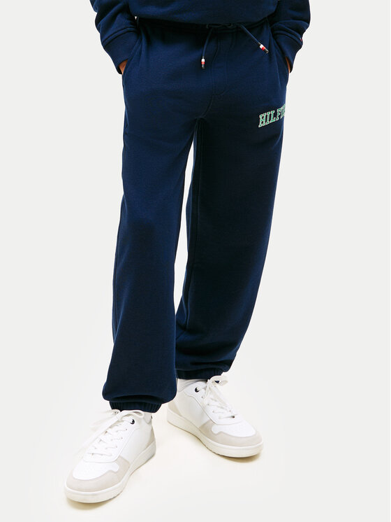 Tommy Hilfiger Spodnie dresowe Terry KB0KB10254 Granatowy Regular Fit