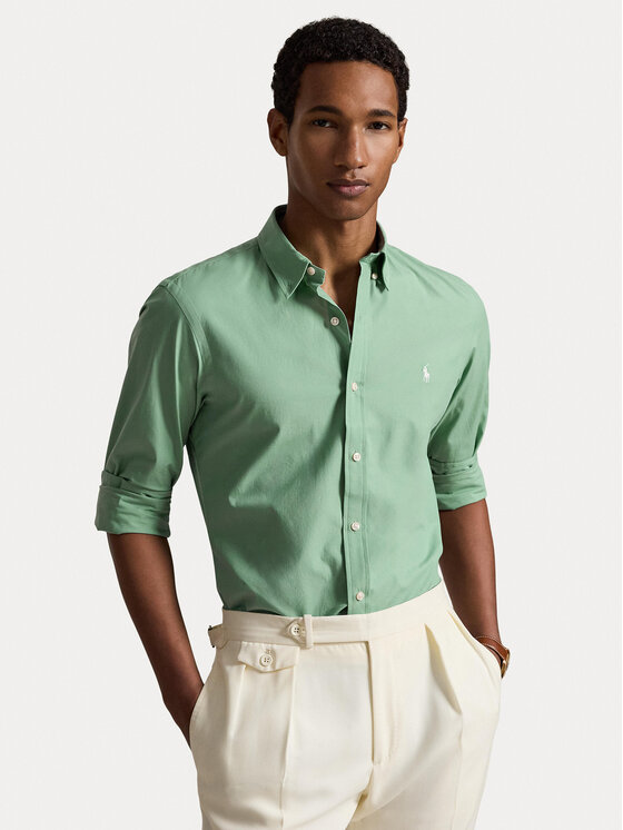 Polo Ralph Lauren Koszula 710929348500 Turkusowy Slim Fit