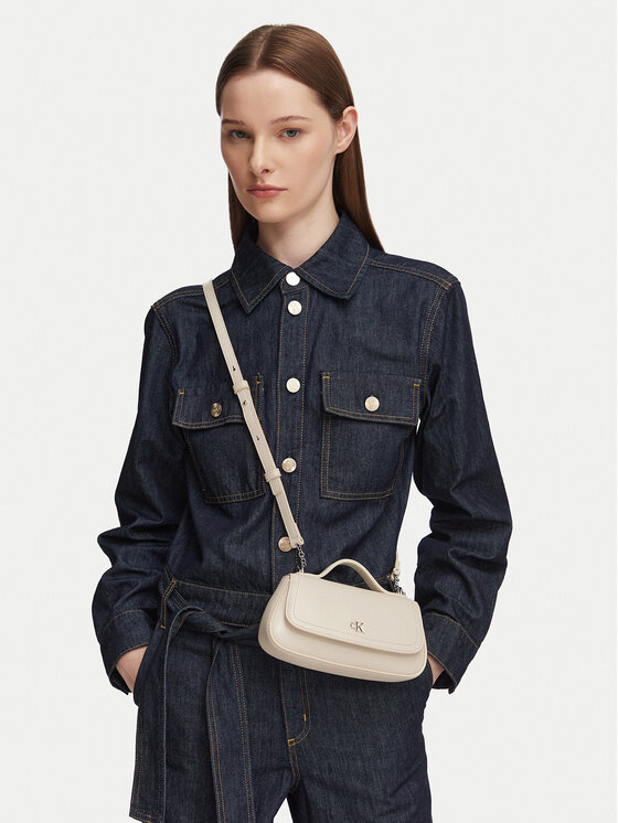 Calvin Klein Torebka LV04F3679G Kremowy