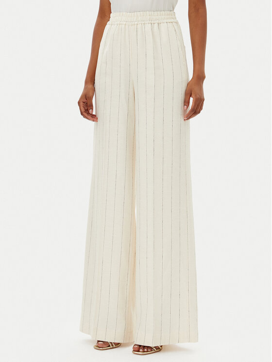 Kontatto Spodnie palazzo MA3008C Écru Wide Leg