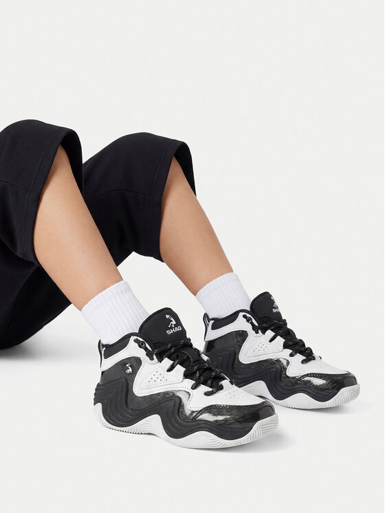 SHAQ Buty do koszykówki EO-JUGERNAUT AQ95041Y-BW Czarny