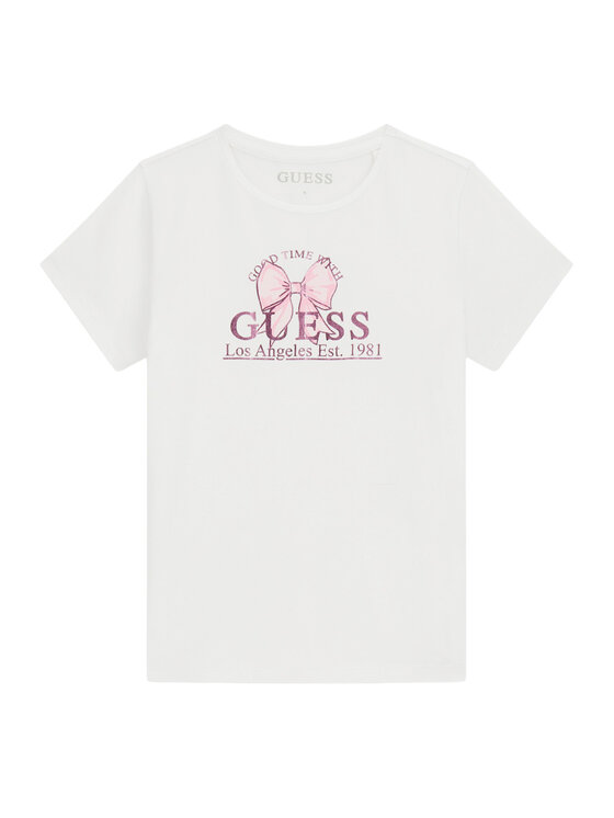 Guess T-Shirt J6GI28 K6YW4 Biały Regular Fit